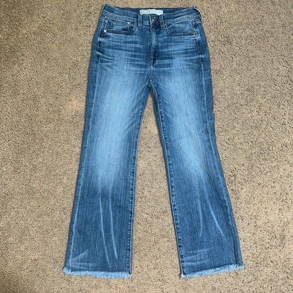 AYR The Bomb Pop Frayed Hem High Rise Jeans 27 Petite / Short - Picture 3 of 11